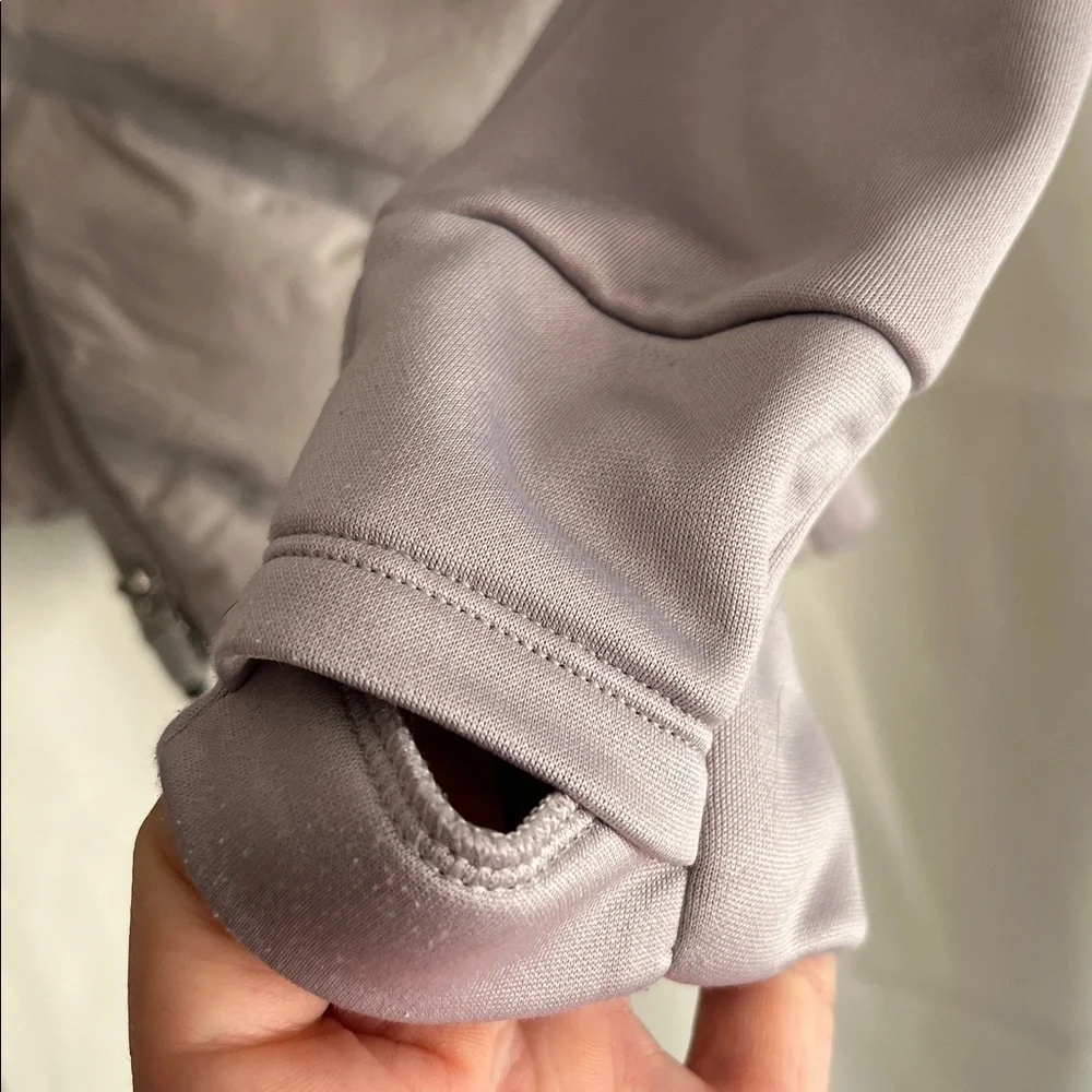 Athleta Puffer Full Zip‎ Jacket No Hood Lavender Gray Size XXS